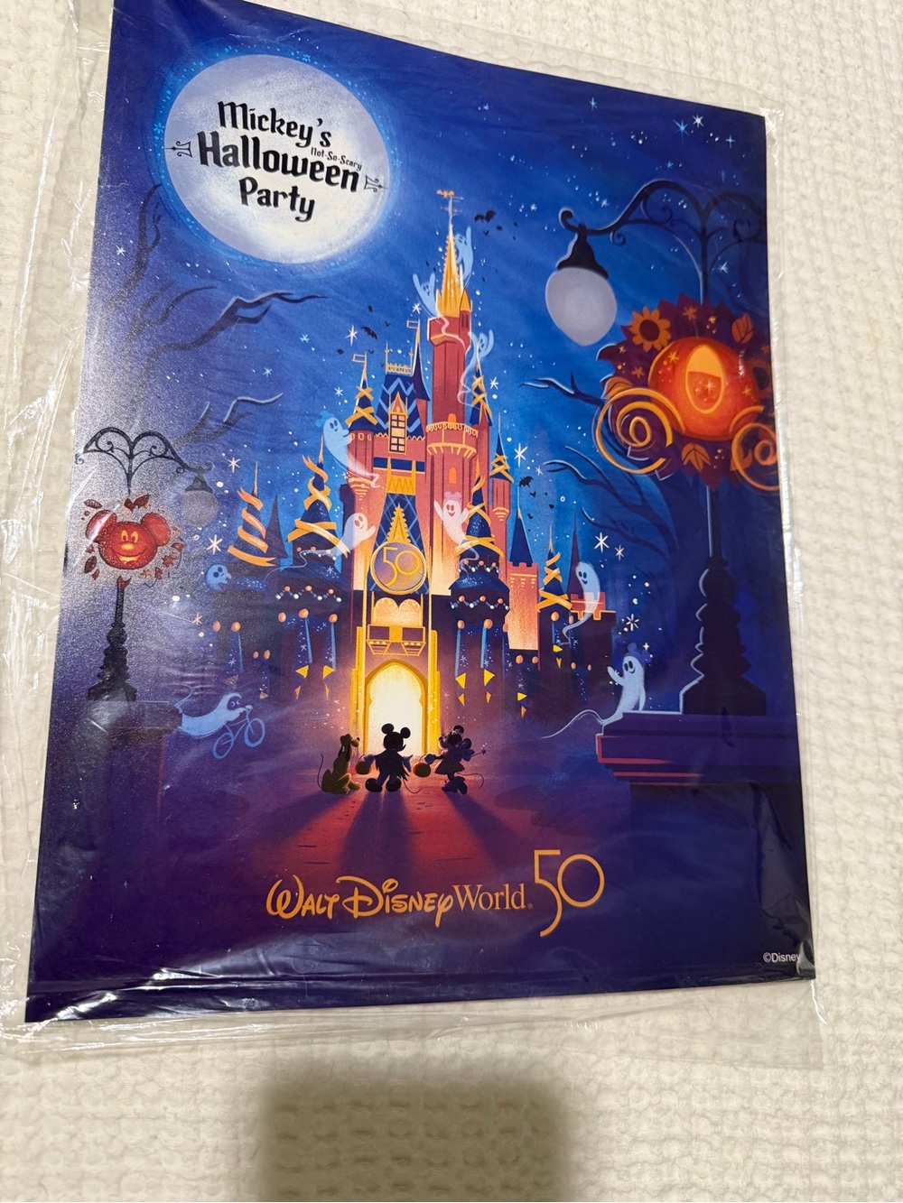 Disney WDW 50th Mickey’s Not So Scary Halloween Party Poster NEW